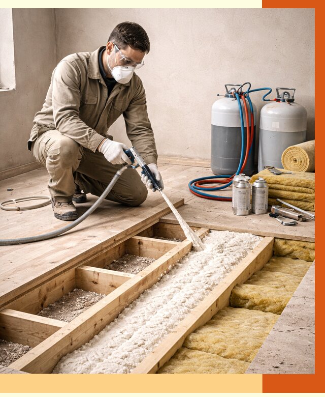 Заполнение полостей межэтажного перекрытия в Новом Уренгое от 4367 руб. | ТепломастерНвг