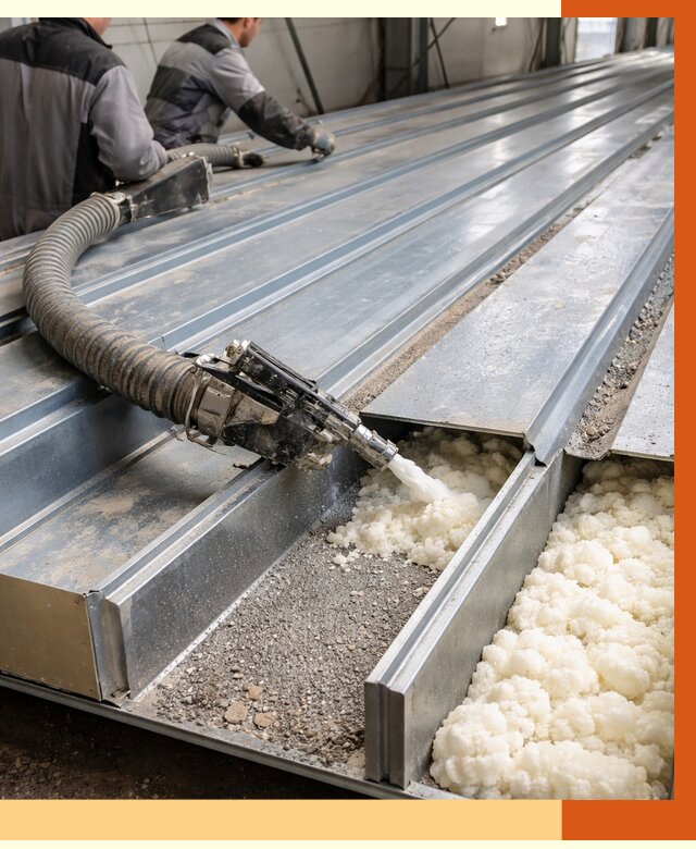 Заполнение пустот кровельных панелей в Новом Уренгое от 7487 руб. под ключ | ТепломастерНвг