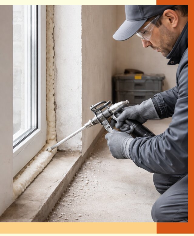 Герметизация стыков ППУ в Новом Уренгое от 1716 руб. за м2 — утепление примыканий под ключ | ТепломастерНвг