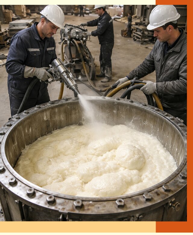 Заливка ППУ в емкости в Новом Уренгое от 7539 руб. — утепление емкости под ключ | ТепломастерНвг