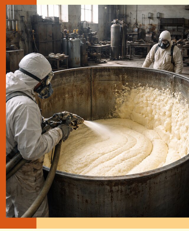 Заливка ппу в емкости с полной изоляцией и герметизацией в Новом Уренгое