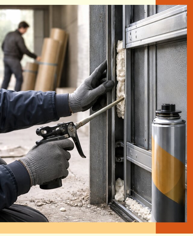 Заполнение пустот ворот в Новом Уренгое от 4679 руб. — заливка ППУ, утепление под ключ | ТепломастерНвг