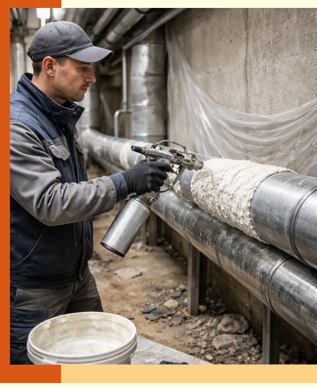 Утепление труб жидкой теплоизоляцией в Новом Уренгое