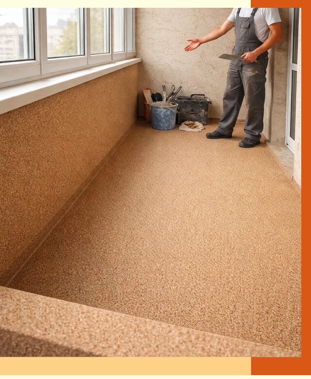 Утепление балкона жидкой пробкой в Новом Уренгое от 3795 руб/м² под ключ | ТепломастерНвг