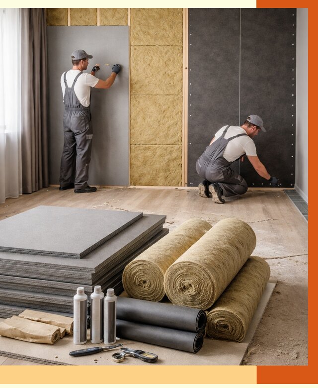 Шумоизоляция дома в Новом Уренгое от 4679 руб/м2 — комплексная звукоизоляция под ключ | ТепломастерНвг