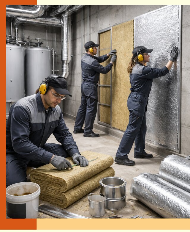 Шумоизоляция котельной в Новом Уренгое: профессиональный монтаж и материалы