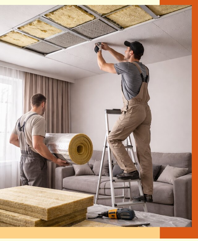 Шумоизоляция потолка в Новом Уренгое от 2340 руб. под ключ | Профессионально — ТепломастерНвг