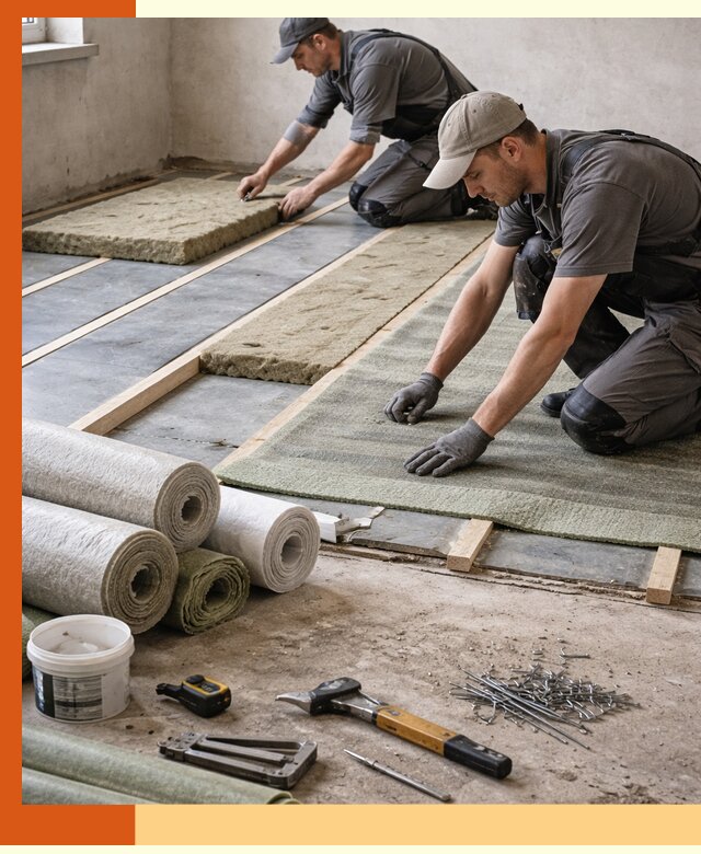 Шумоизоляция пола в Новом Уренгое — профессиональная звукоизоляция помещений