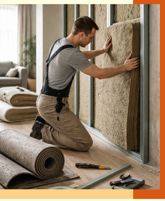 Шумоизоляция перегородок в Новом Уренгое от 1716 руб. за м2 — ТепломастерНвг