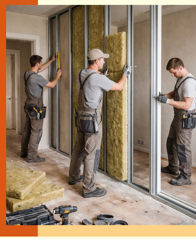 Шумоизоляция межкомнатных перегородок в Новом Уренгое эффективно и надёжно