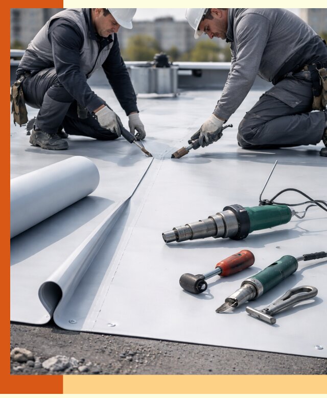 Гидроизоляция мембранной кровли в Новом Уренгое: монтаж и ремонт быстро