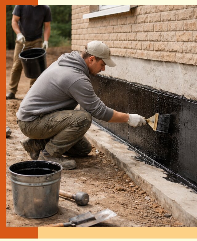 Гидроизоляция цоколя домов и зданий в Новом Уренгое эффективными методами