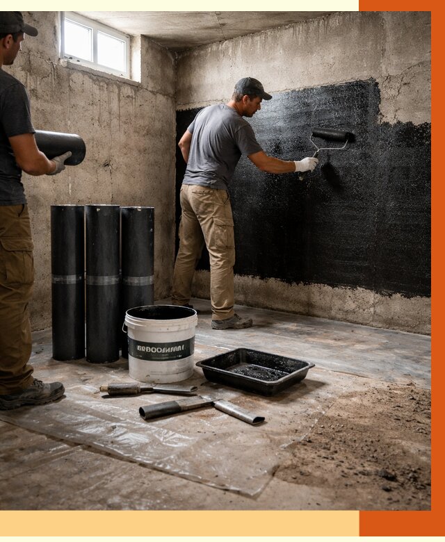 Гидроизоляция подвала в Новом Уренгое от 3639 руб. под ключ | Профессионально — ТепломастерНвг
