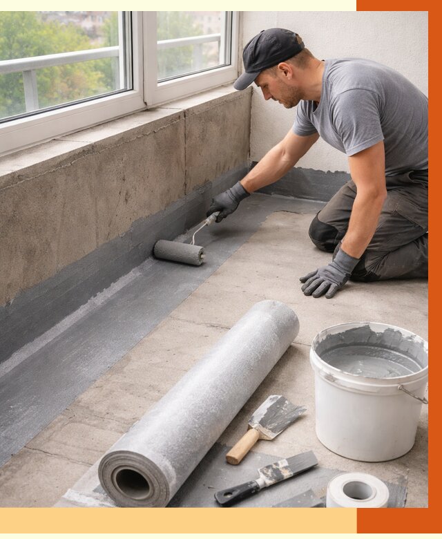 Профессиональная гидроизоляция балкона в Новом Уренгое от 4367 руб. | ТепломастерНвг