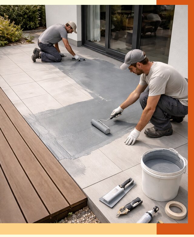 Гидроизоляция террасы в Новом Уренгое под ключ от 7799 руб./м² | ТепломастерНвг