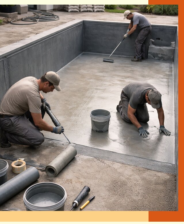 Профессиональная гидроизоляция бассейна в Новом Уренгое от 6759 руб. за м2 | ТепломастерНвг