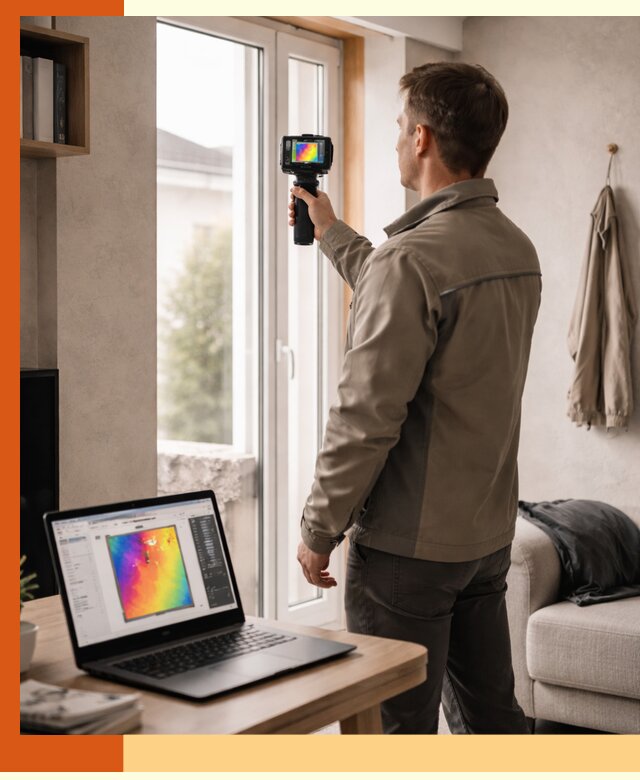 Тепловизионное обследование квартиры в Новом Уренгое для поиска утечек тепла