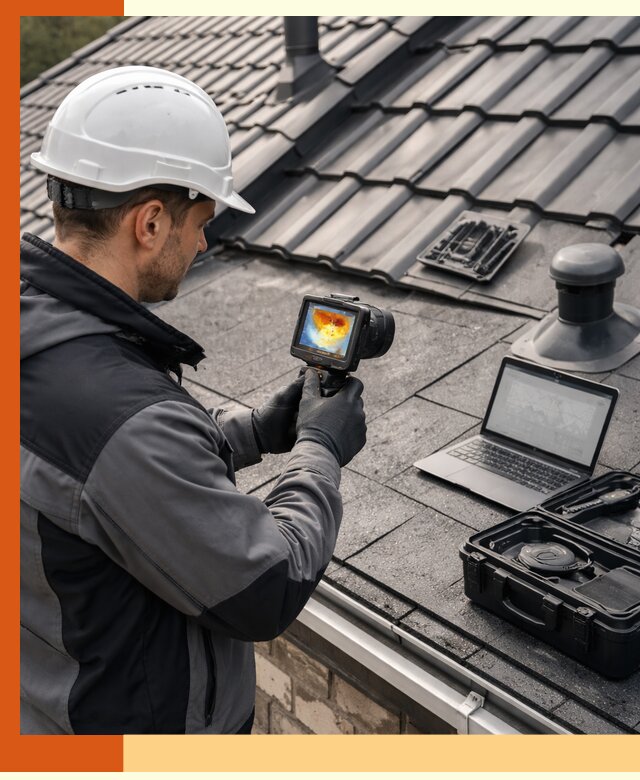 Тепловизионное обследование кровли в Новом Уренгое для выявления дефектов