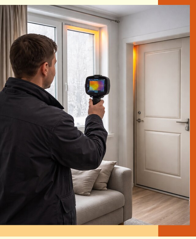 Тепловизионное обследование окон и дверей в Новом Уренгое от 4679 руб. | ТепломастерНвг