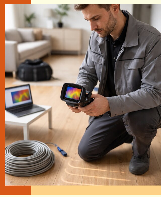 Тепловизионное обследование тёплого пола в Новом Уренгое для точной диагностики