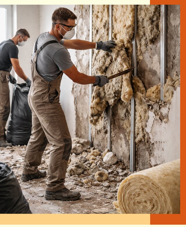 Демонтаж старого утеплителя в Новом Уренгое от 3639 руб. — работы под ключ | ТепломастерНвг