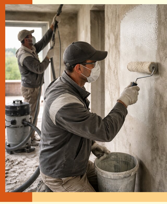 Подготовка поверхности под напыление утеплителя в Новом Уренгое