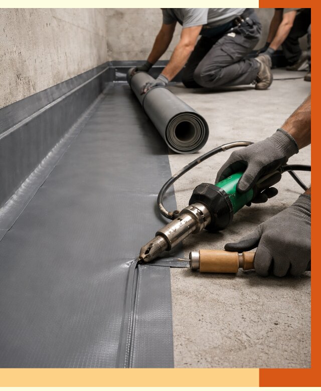 Монтаж гидроизоляционной мембраны в Новом Уренгое от 1035 руб/м2 | ТепломастерНвг