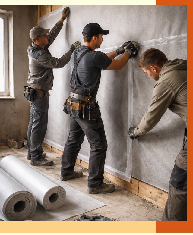 Монтаж ветроизоляции в Новом Уренгое от 4679 руб./м2 — профессионально | ТепломастерНвг