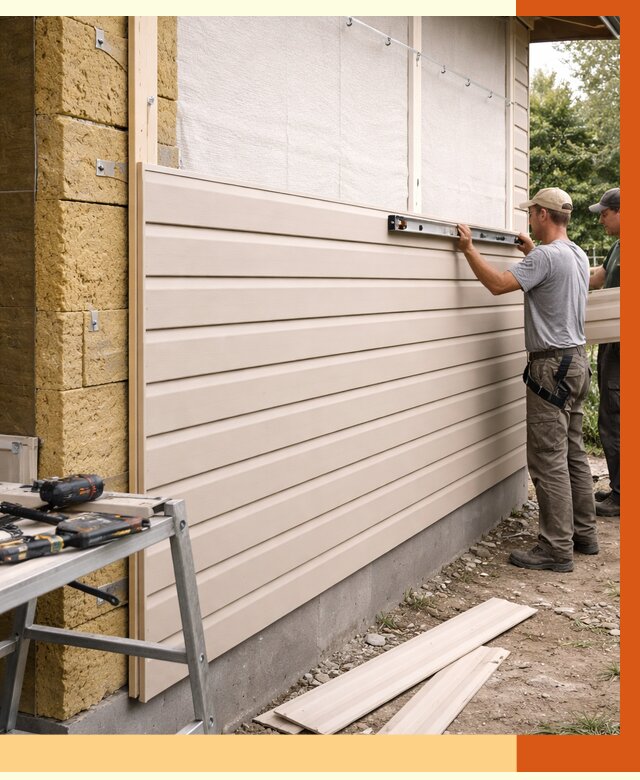 Монтаж сайдинга после утепления в Новом Уренгое от 1924 руб. — обшивка и облицовка | ТепломастерНвг